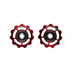 RUEDAS DE POLEAS PARA SHIMANO 11S (ROJO)